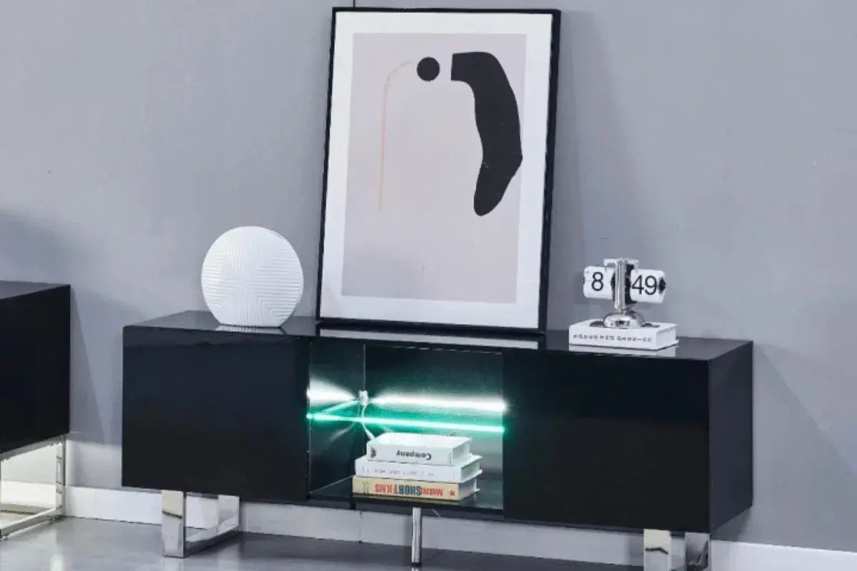Meuble Tv Alya Bois Laque Swedzo-Meuble