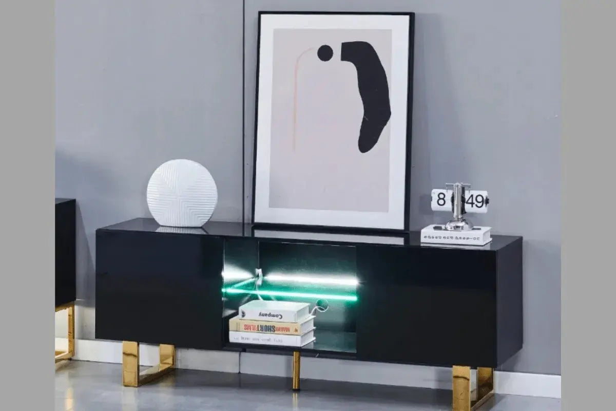 Meuble Tv Alya Bois Laque Swedzo-Meuble