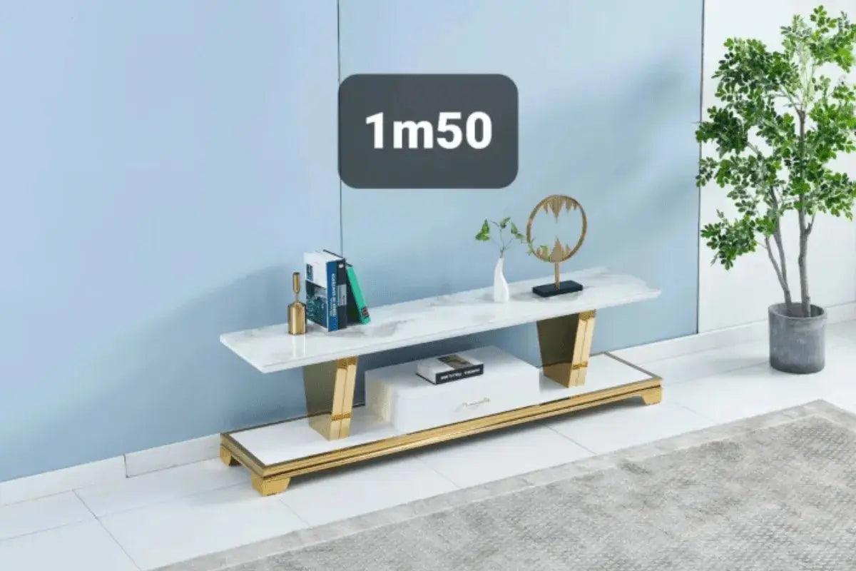 Meuble Tv Marbre 150x40x45 Swedzo-Meuble