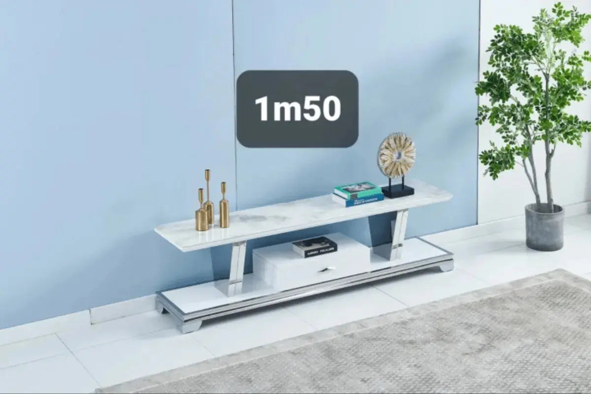 Meuble Tv Marbre 150x40x45 Swedzo-Meuble