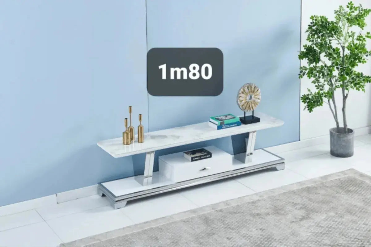 Meuble Tv Marbre 180x40x49 Swedzo-Meuble
