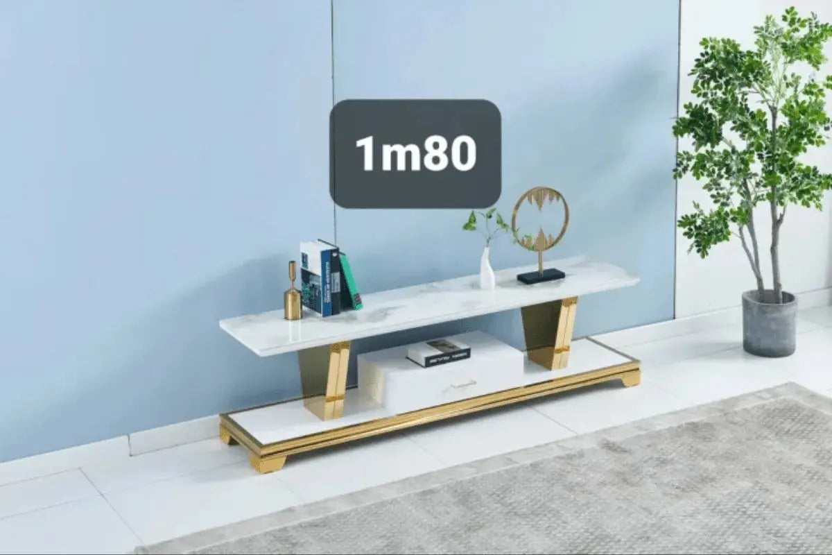 Meuble Tv Marbre 180x40x49 Swedzo-Meuble