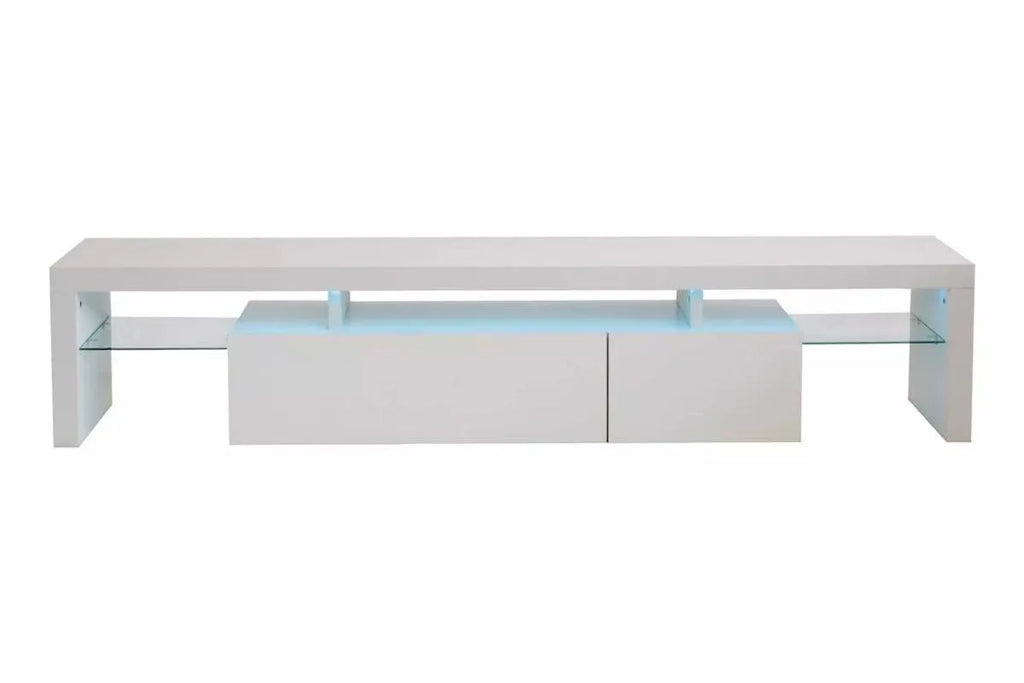 Meuble Tv laqué blanc LED OVER