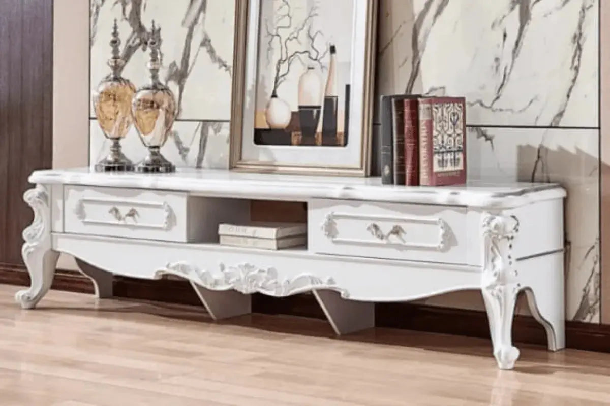 Meuble tv Louise Blanc Swedzo-Meuble
