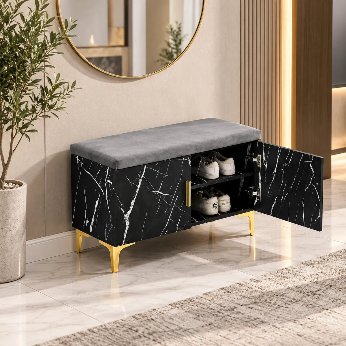 Meuble A Chaussure Pouf