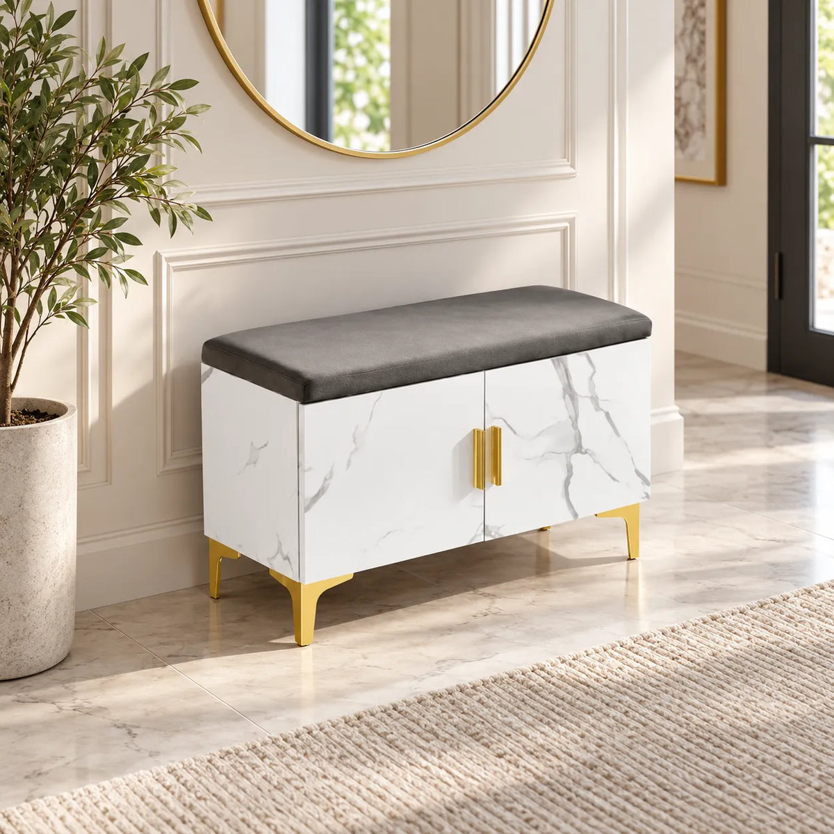 Meuble A Chaussure Pouf