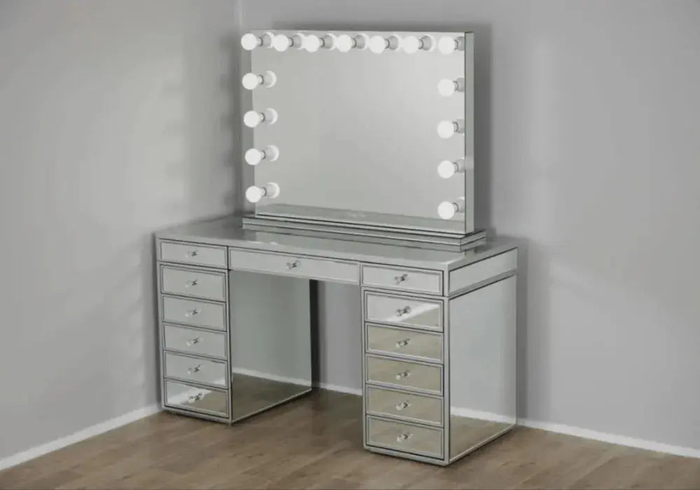 Miroir Rectangle Bluetooth Avec Enceinte Et Led 110x20x80 CM Swedzo-Meuble
