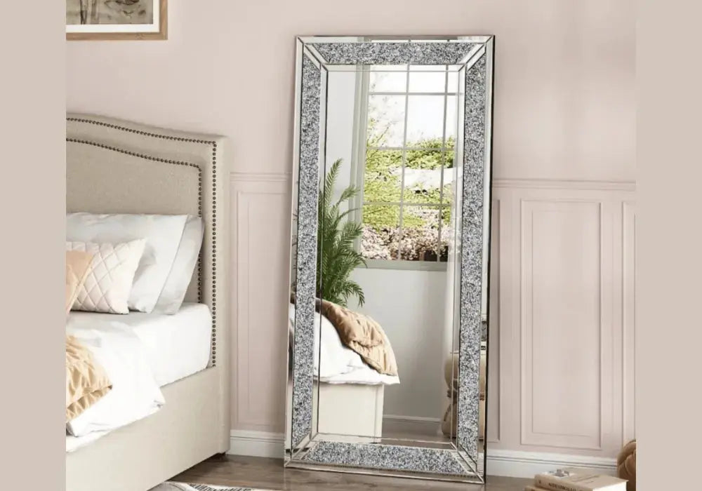 Miroir Rectangle Scintillant Format XL 160x80CM Swedzo-Meuble