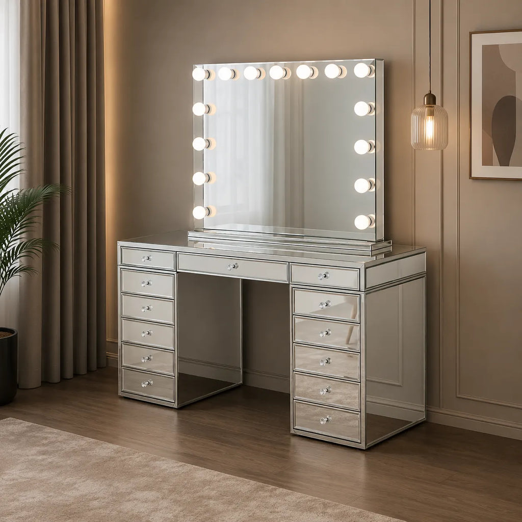 Miroir Rectangle Bluetooth avec Enceinte Et Led 110x20x80 CM