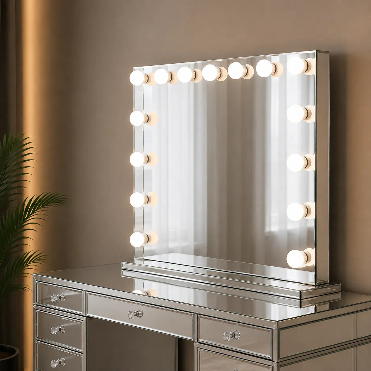 Miroir Rectangle Bluetooth avec Enceinte Et Led 110x20x80 CM