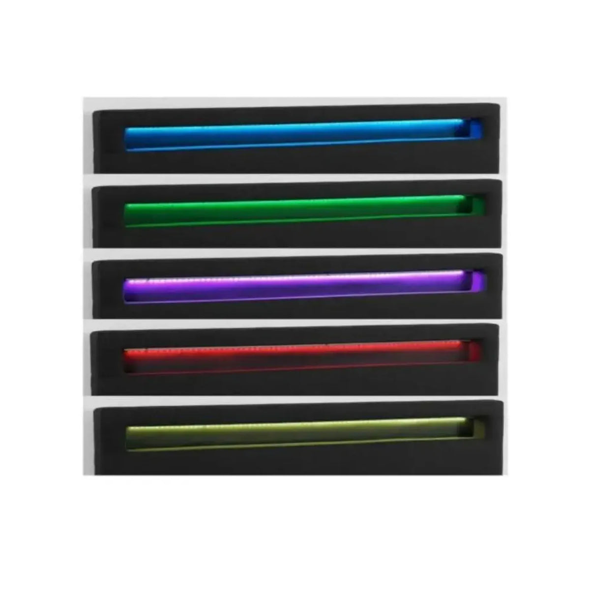 Noir Lit avec Led avec Sommier
