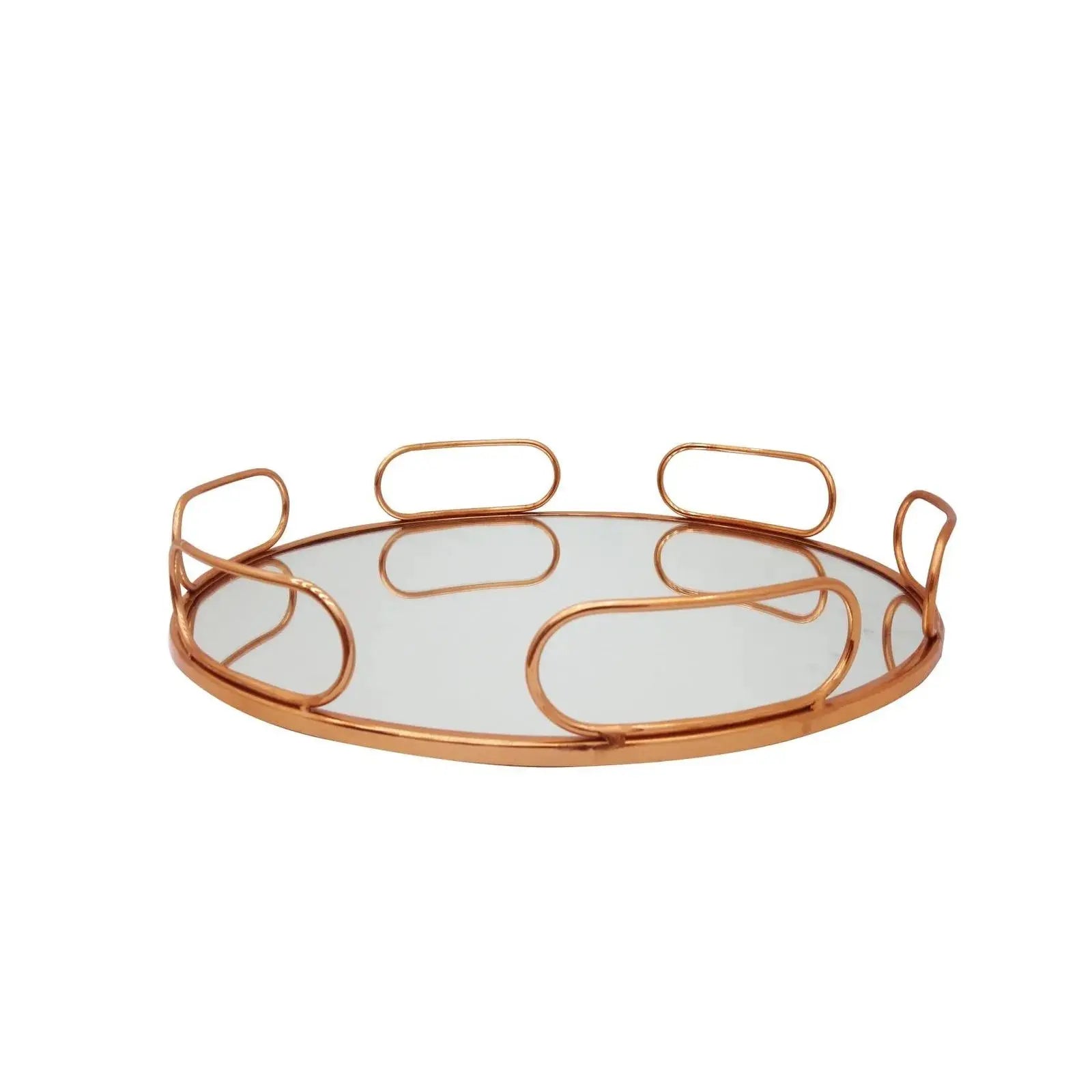 OR 6 PLATEAUX OR ROSE 38cm DIAMETRE Swedzo-Meuble