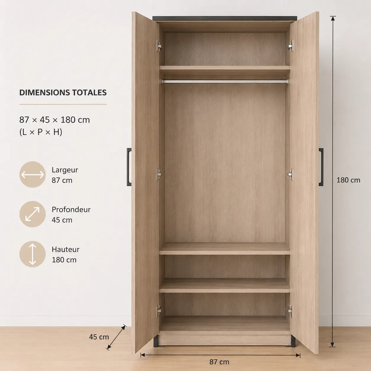 Oslo Armoire 2 portes