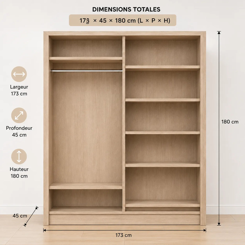 Oslo Armoire 4 portes