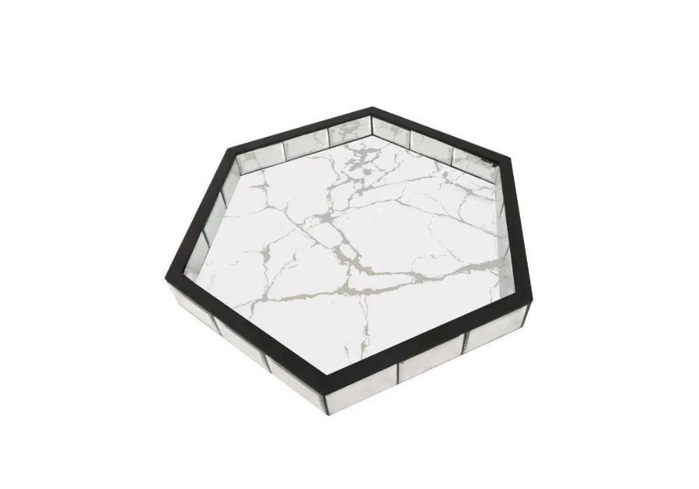 PLATEAU MARBRE MIROIR