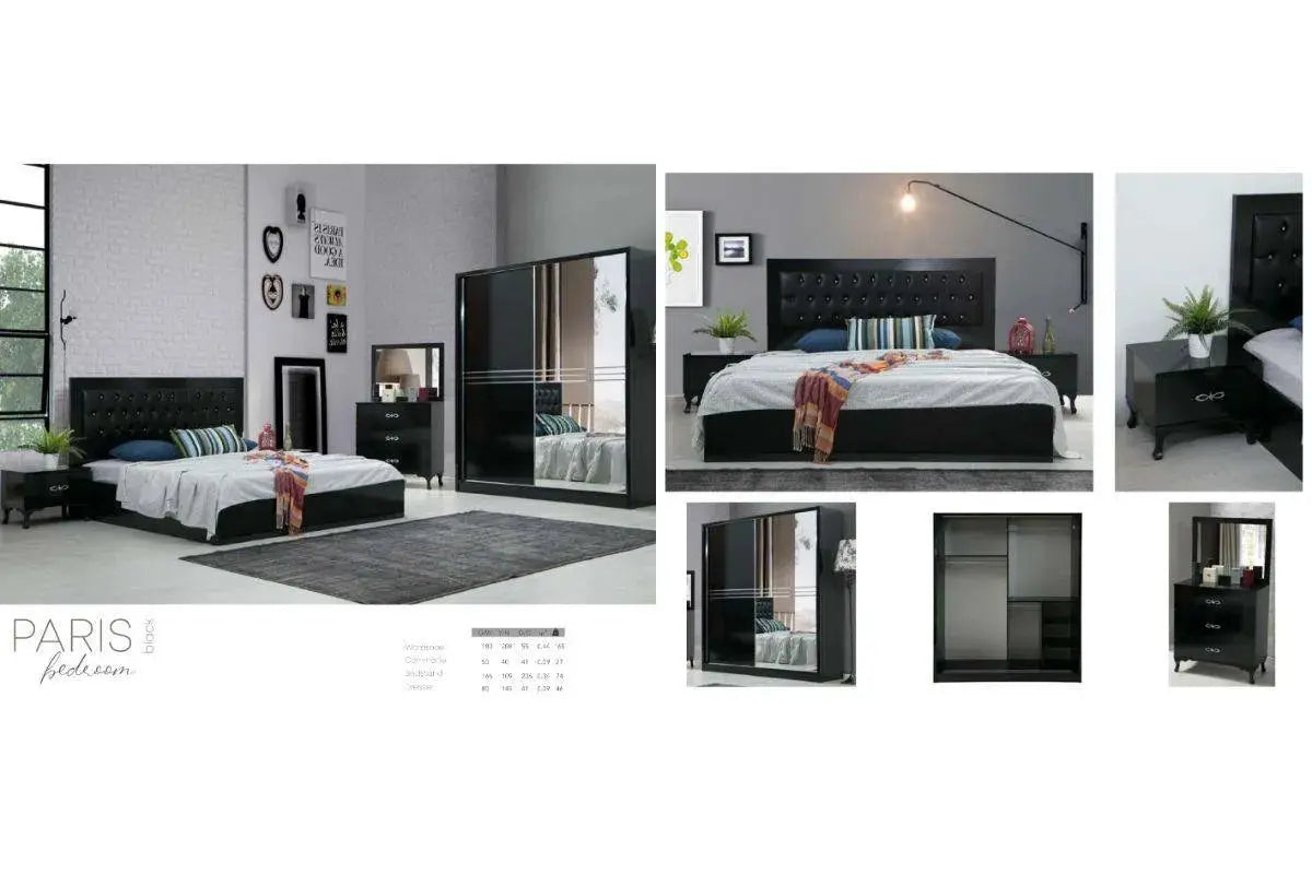 Paris Spécial Chambre complète 160x200 Swedzo-Meuble