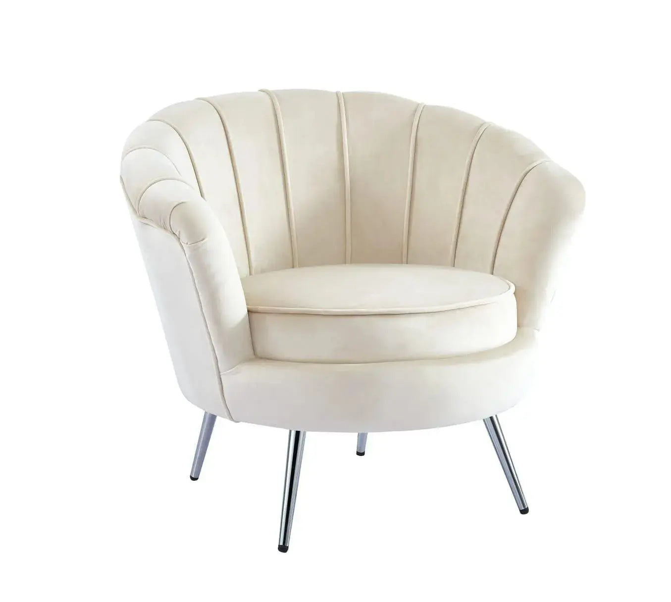 Plata Import Chaise longue en velours bleu avec pieds argentés Swedzo-Meuble