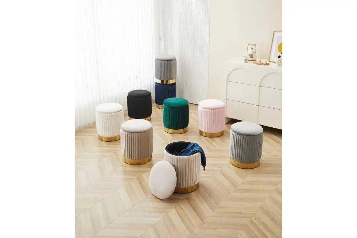 Pouf P03 Coffre Velours Antitaches Swedzo-Meuble