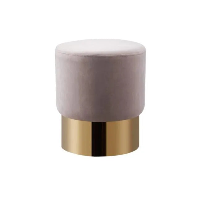 Pouf design doré velours
