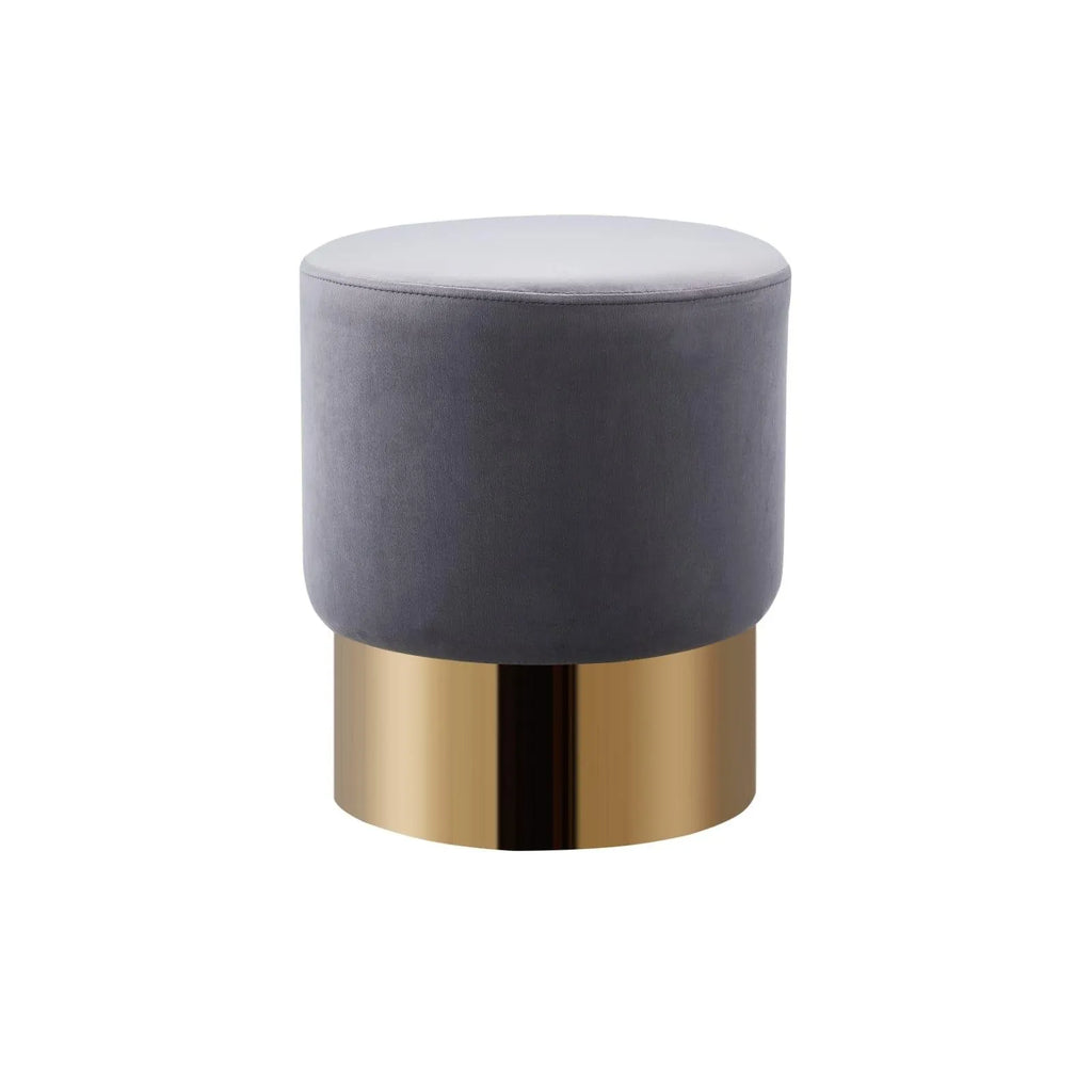 Pouf design doré velours