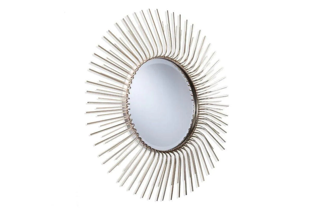 SEI Trevella Round Oversized Sunburst Wall Mirror in Champagne Gold