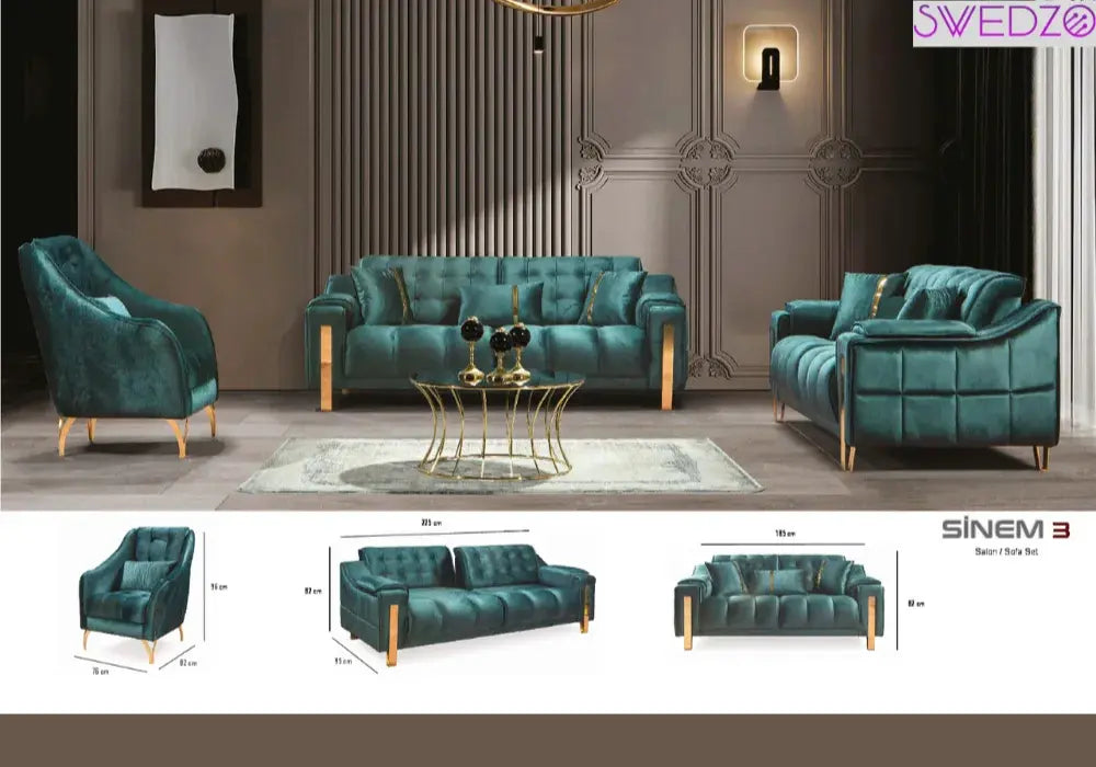 Sinem – Ensemble Canapé 3+2+1 places Swedzo-Meuble