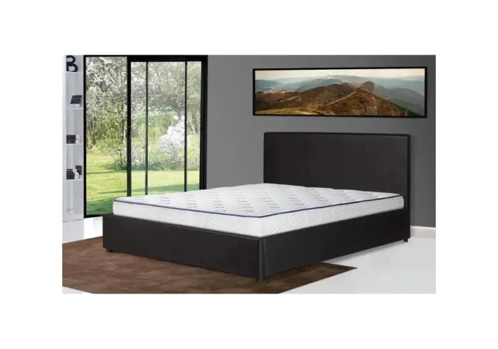 Swedzo Lit Coffre Gris lit double Noir Swedzo-Meuble