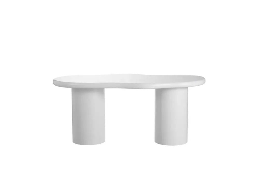 TABLE REPAS CURVE BLANC 180X90