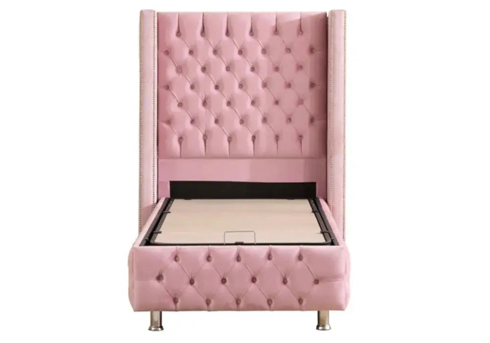 TE Lit Coffre 1 Place Rose Box Swedzo-Meuble