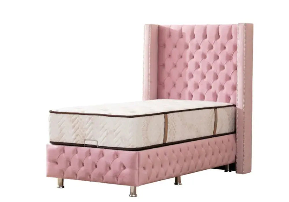 TE Lit Coffre 1 Place Rose Box Swedzo-Meuble