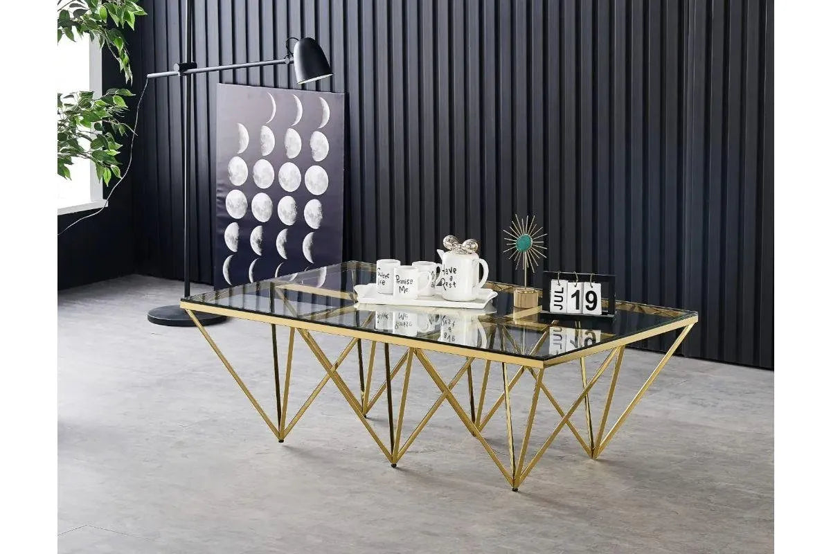 Table Basse EVOL Rectangle  Transparent 130?70 Cm