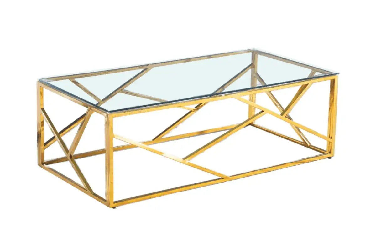 Table Basse Geomag Pieds Gold 120x60x45 CM Swedzo-Meuble