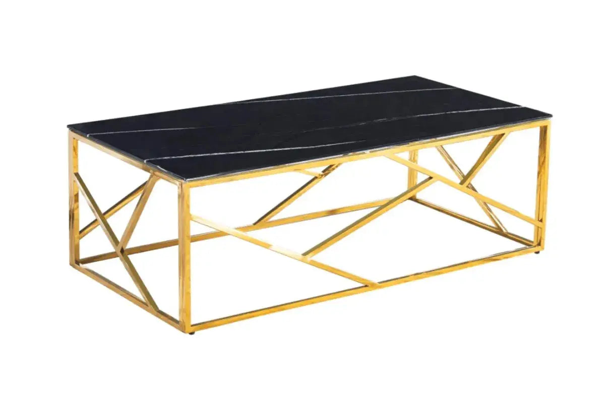 Table Basse Geomag Pieds Gold 120x60x45 CM Swedzo-Meuble