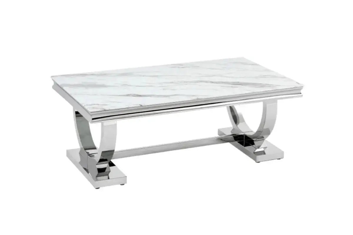 Table Basse Omega Pieds Chrome 120x70 CM Swedzo-Meuble