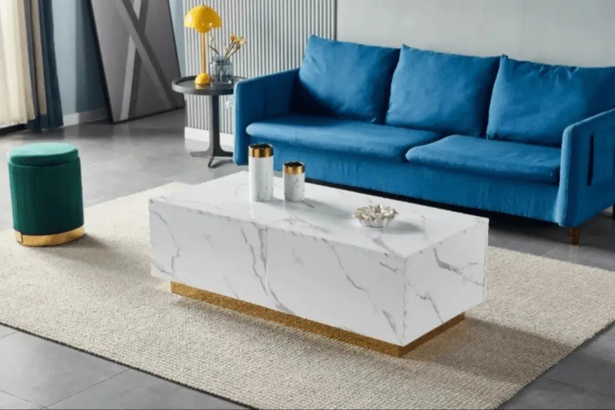 Table Coffre Effet Marbre Swedzo-Meuble