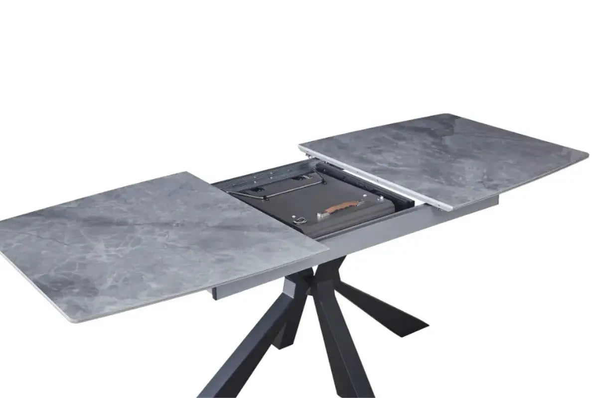 Table Extensible Emma Bianca Pieds Noir Swedzo-Meuble