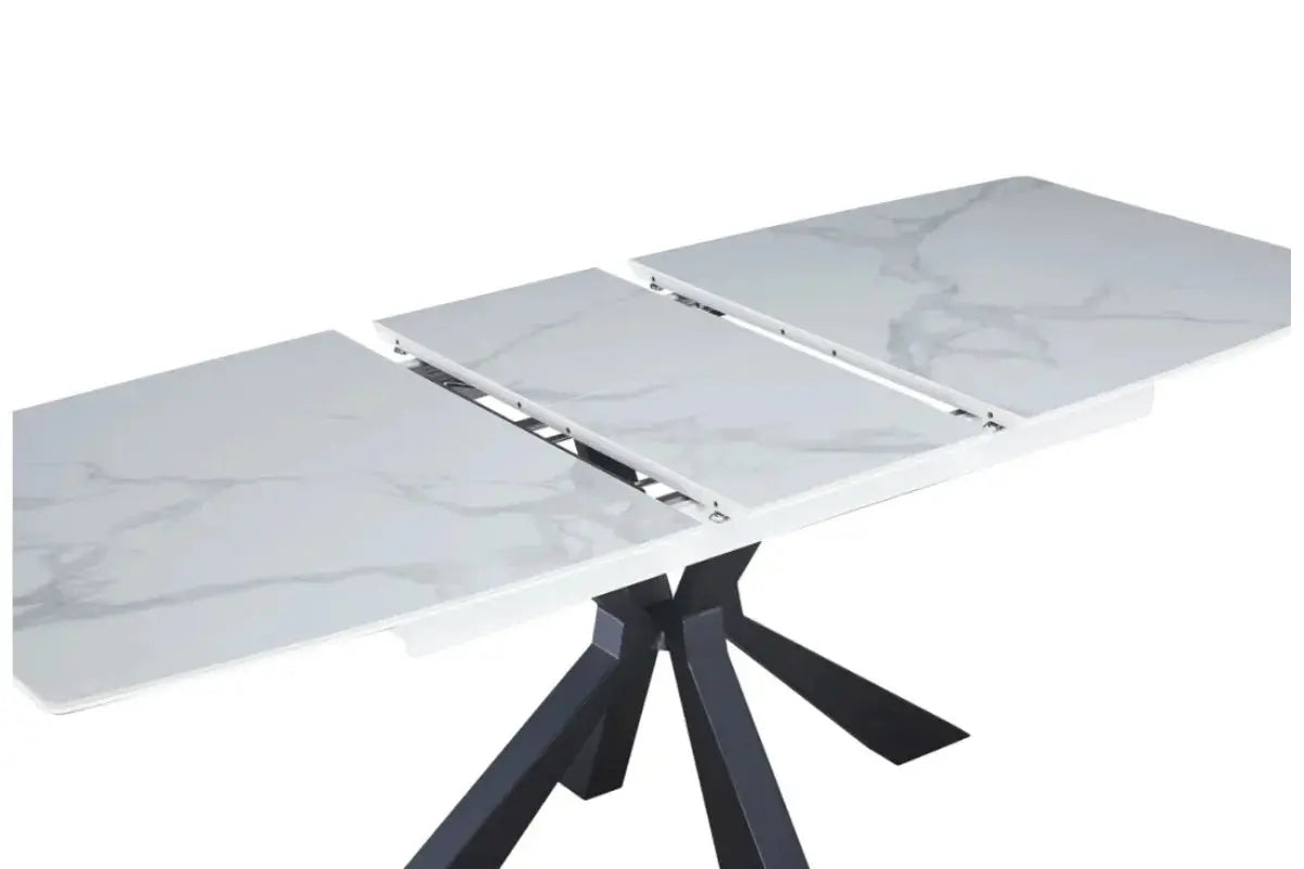Table Extensible Emma Bianca Pieds Noir Swedzo-Meuble