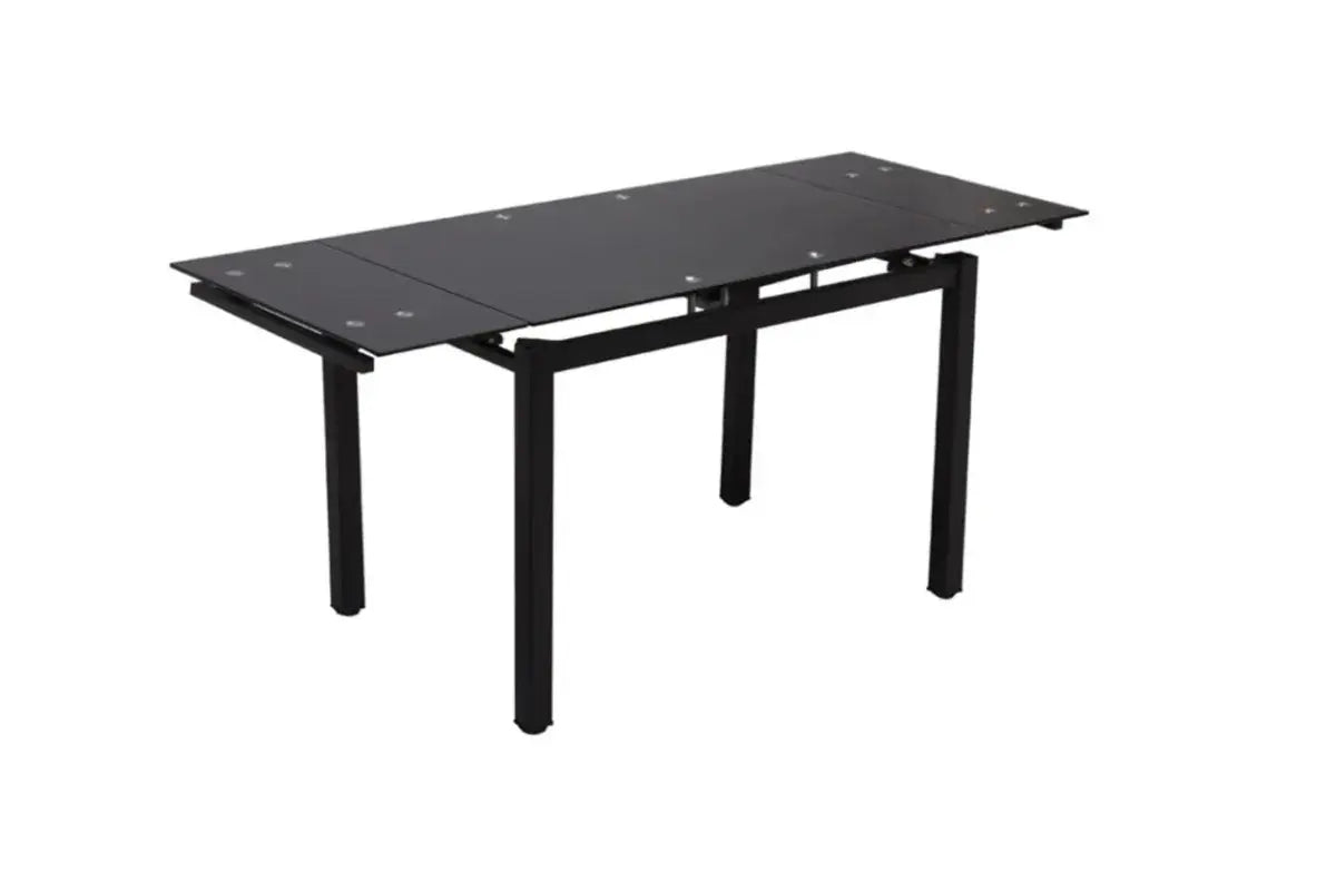 Table Extensible bora noir pied noir 110/170x70x75 CM Swedzo-Meuble
