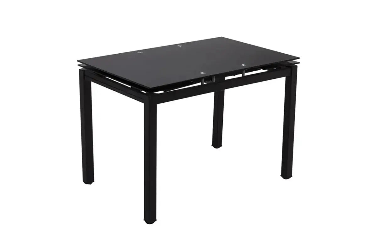 Table Extensible bora noir pied noir 110/170x70x75 CM Swedzo-Meuble