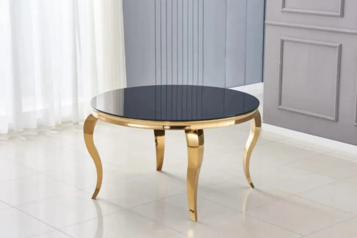 Table Repas Baroque Ronde Gold 130x75 CM