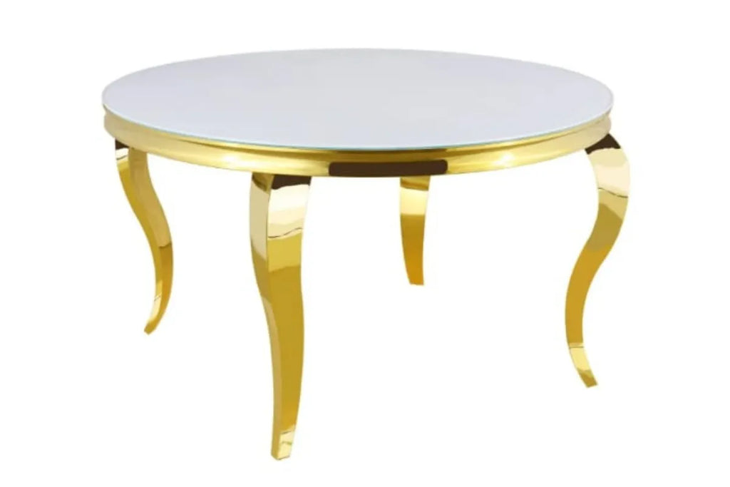 Table Repas Baroque Ronde Gold 130x75 CM