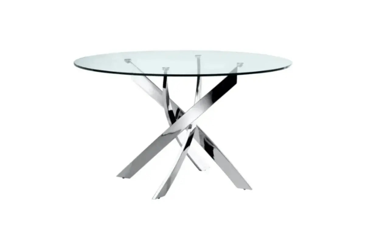 Table Repas Jessica Pieds Chrome Swedzo-Meuble