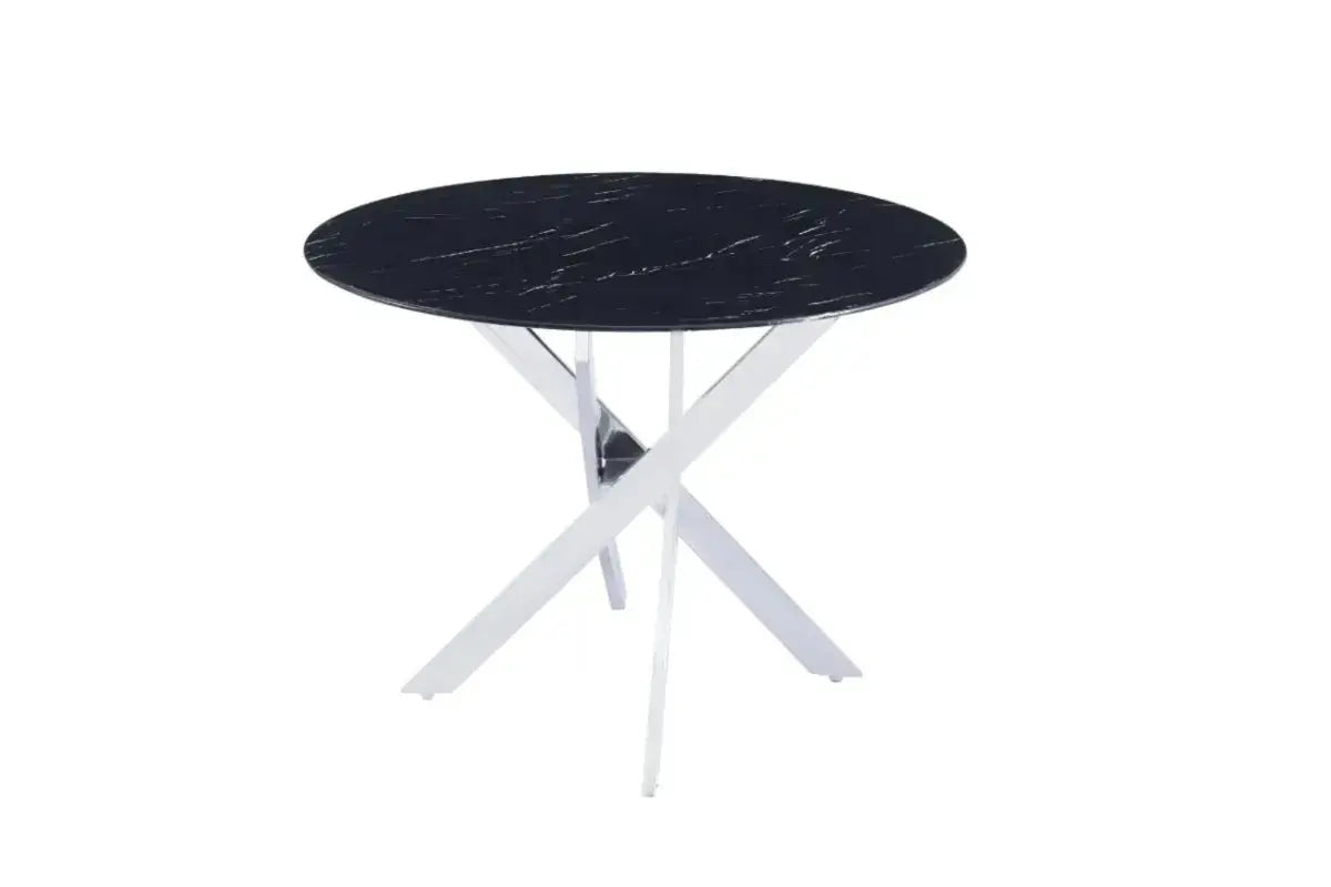 Table Repas Jessica Pieds Chrome Swedzo-Meuble