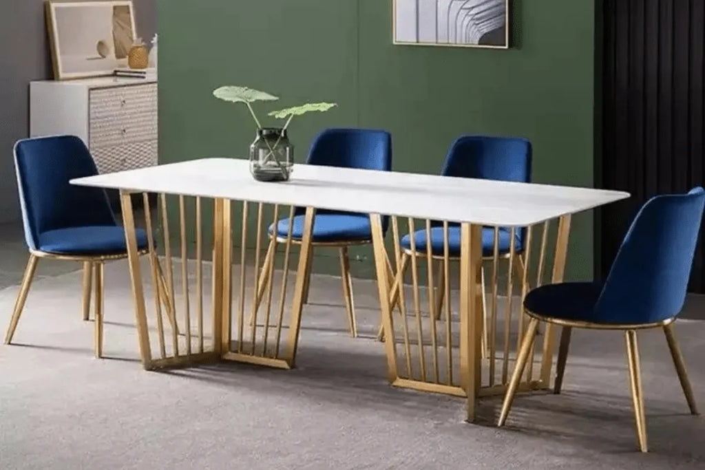 Table Repas Papillon Marbre Blanc 180x90 CM