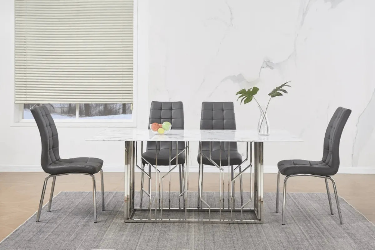 Table Repas Portfolio Marbre Blanc 180x90CM