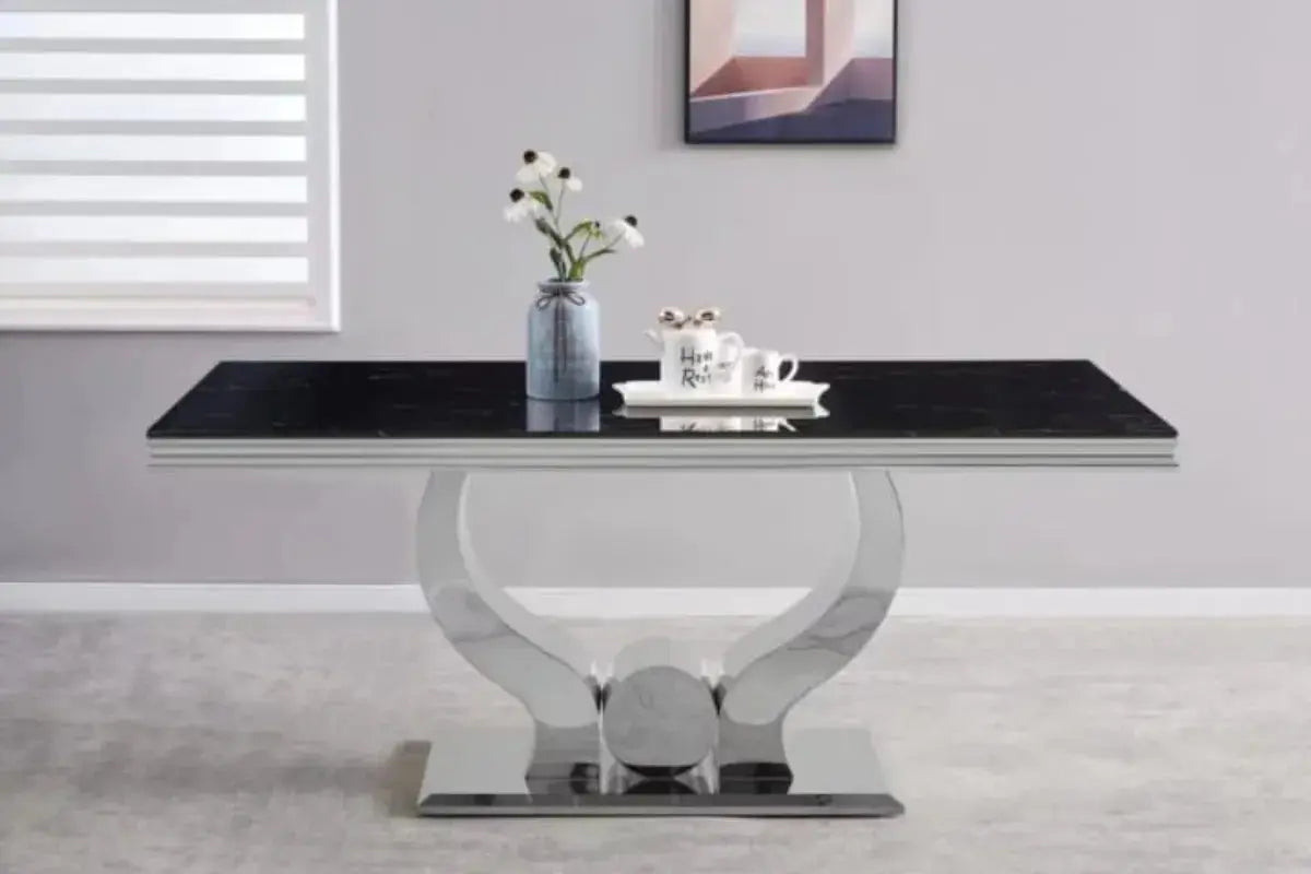 Table Repas Trofy Noir Swedzo-Meuble