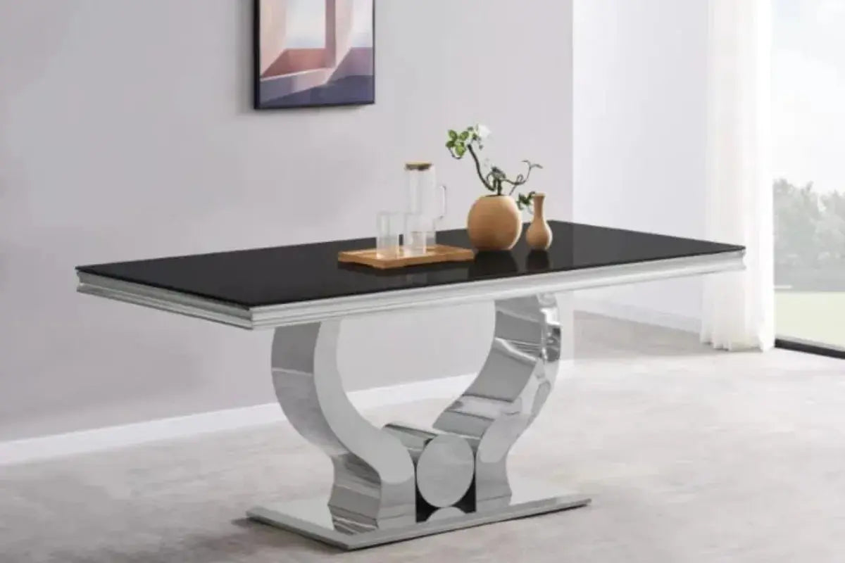 Table Repas Trofy Noir Swedzo-Meuble