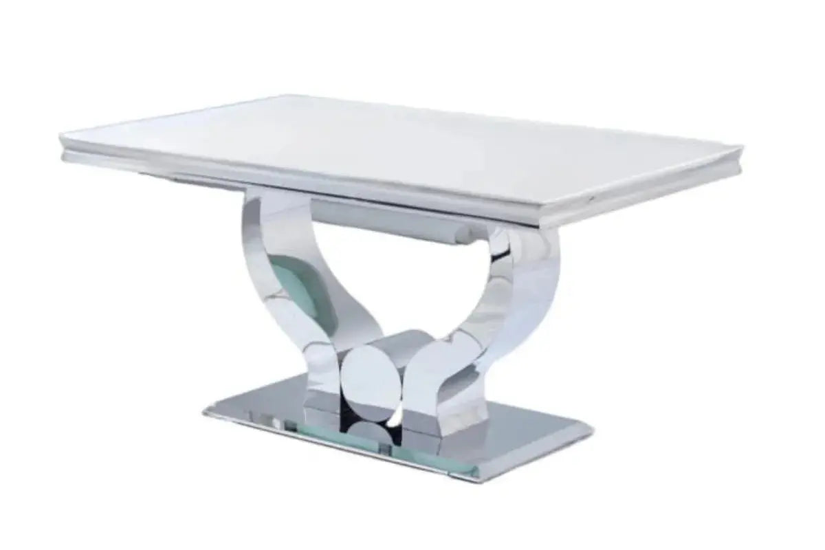 Table Repas Trofy Resine Blanche 150CM Swedzo-Meuble