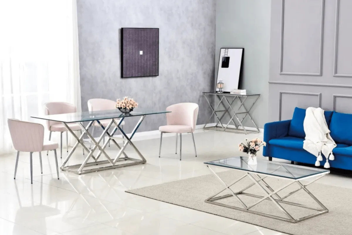 Table Triangle Chrome 180x90 CM