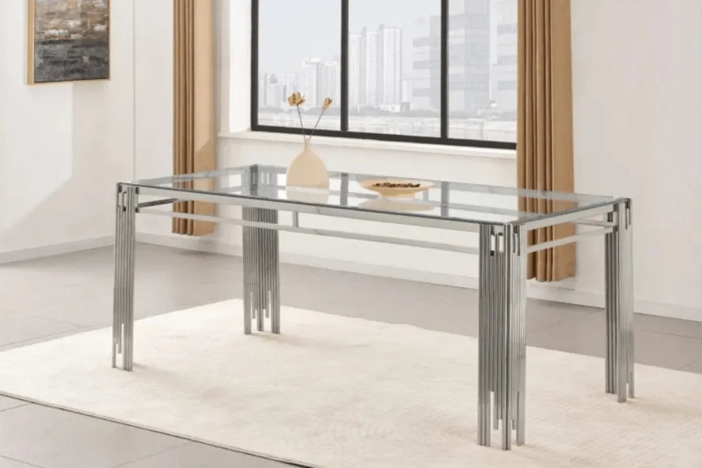 Table a Manager Flute Pieds Chrome